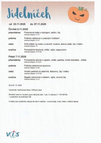 Jídelní lístek