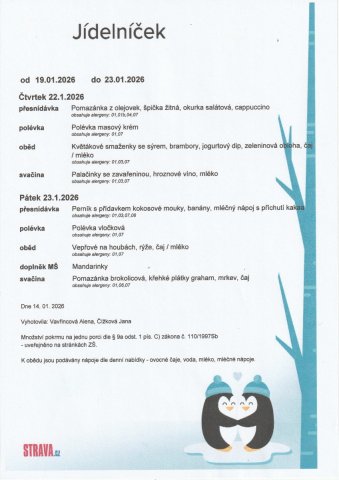 Jídelní lístek