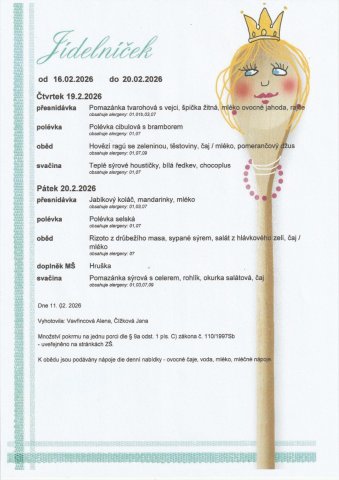 Jídelní lístek