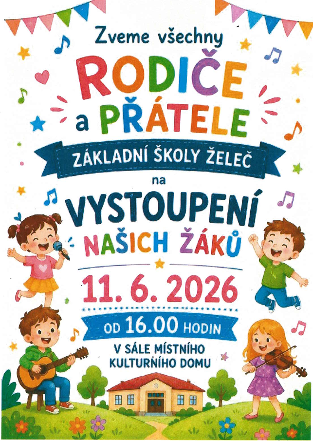 ZŠ Želeč - Pozvánka na vystoupení